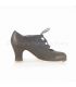 zapatos de flamenco profesionales en stock - Begoña Cervera - Antiguo piel y ante gris