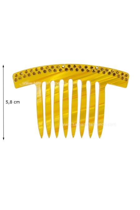 Flamenco Combs model Small Comb Palma - Mother of Pearl & Gemstones Turquoise Mother-of-pearl