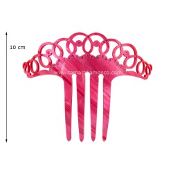 Accessoires de flamenco Outlet modèle Petit peigne Bella - Nacré avec pierres Violet nacré