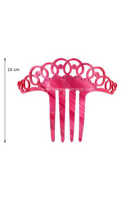 Accessoires de flamenco Outlet modèle Petit peigne Bella - Nacré avec pierres Violet nacré