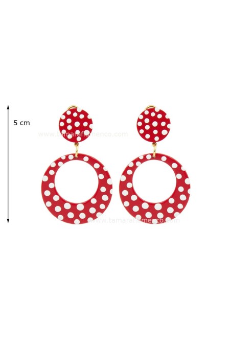 Flamenco earrings model Flamenco Earrings - White Polka Dots 5 cm Pistachio