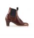 flamenco shoes for man - Begoña Cervera - Boto with zipper brown crocodile leather classic heel 