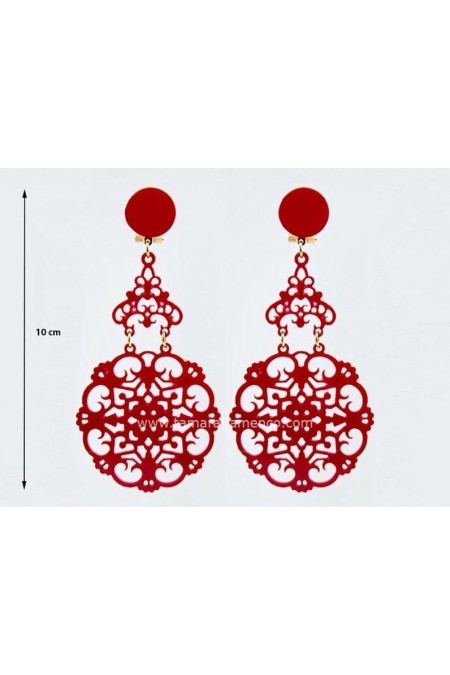Flamenco earrings model Earrings 34 - Acetate Pistachio