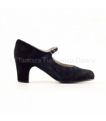 zapatos de flamenco para ensayo semiprofesionales - Begoña Cervera - Semiprofesional Begoña Cervera ante negro clasico