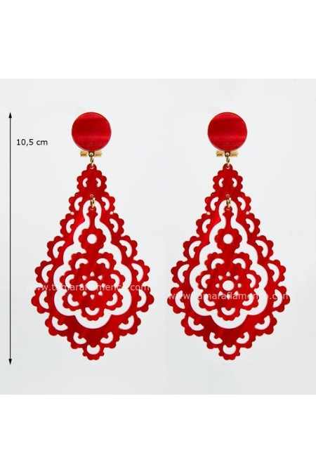 Boucles d'oreilles de flamenco modèle Boucles d'oreilles 09 - Nacré Nacré classique