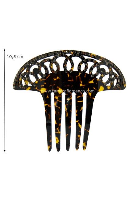 Peignes flamenco modèle Peigne 26 - Nacré avec pierres Nacré classique