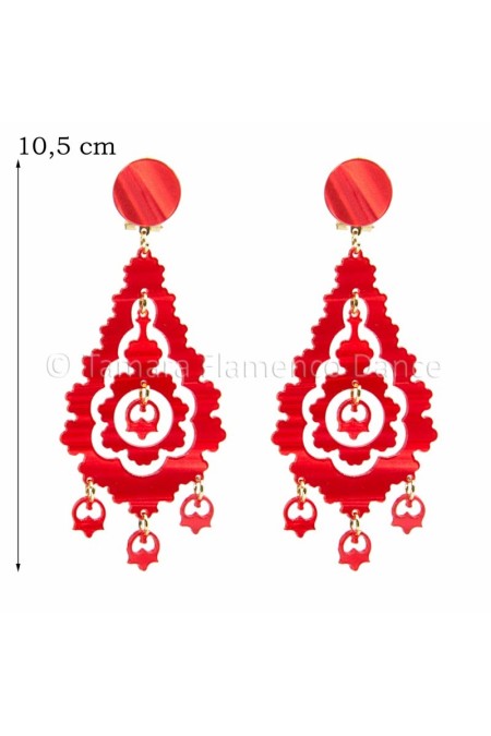 Boucles d'oreilles de flamenco modèle Boucles d'oreilles 28 - Nacré Nacré classique