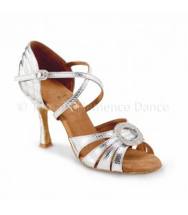 zapatos de baile latino y de salon para mujer - Rummos - Elite Amor plata