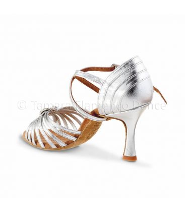 zapatos de baile latino y de salon para mujer - Rummos - Elite Cristina plateado