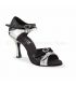 zapatos de baile latino y de salon para mujer - Rummos - Elite Elena negro fantasia y plata