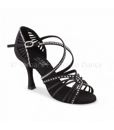 ballroom and latin shoes for woman - Rummos - Elite Moon with diamonds - black