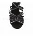 zapatos de baile latino y de salon para mujer - Rummos - Elite Luna con diamantes negro