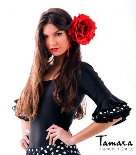 maillots bodys y tops de flamenco de mujer - - Body Jaleo con lunares - Lycra