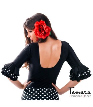 bodycamiseta flamenca mujer en stock - - Jaleo polka dots - Lycra body