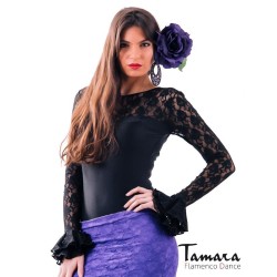 Maillot, body et haut de flamenco FEMME modèle Body Desplante avec volants Indigo