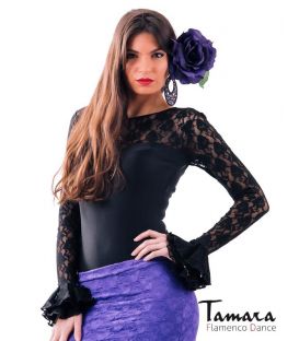 maillots bodys y tops de flamenco de mujer - - Body Desplante con volantes