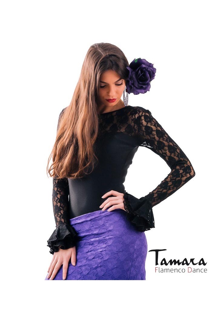 Body/Camiseta flamenca MUJER modelo Body Desplante con volantes Rojo