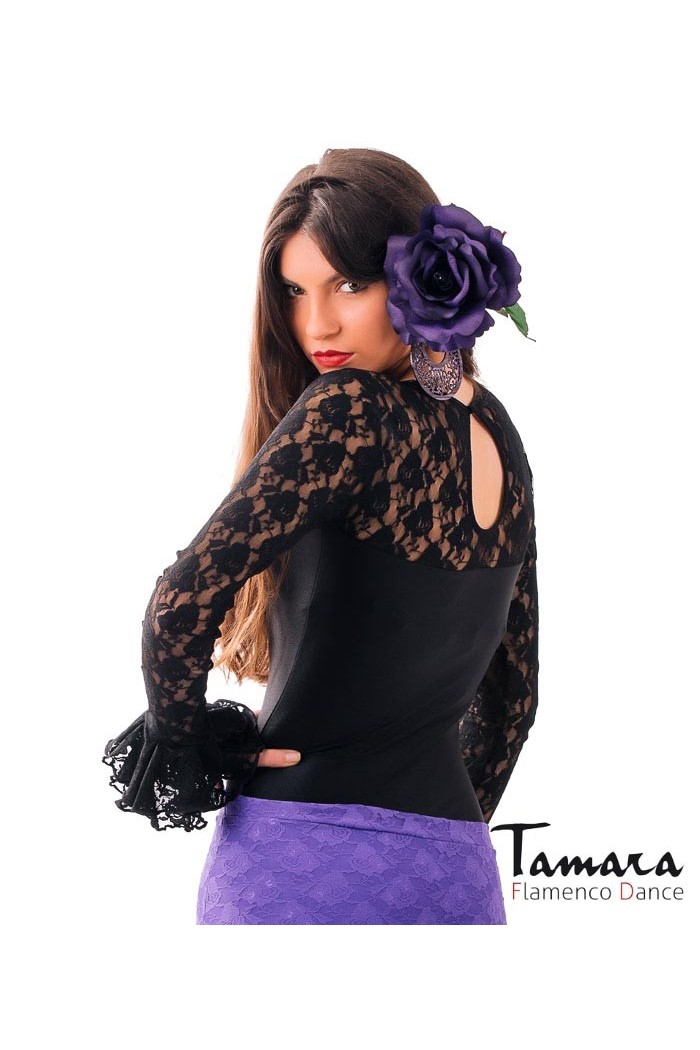  Body/Camiseta flamenca MUJER model Desplante with flounces Body Red