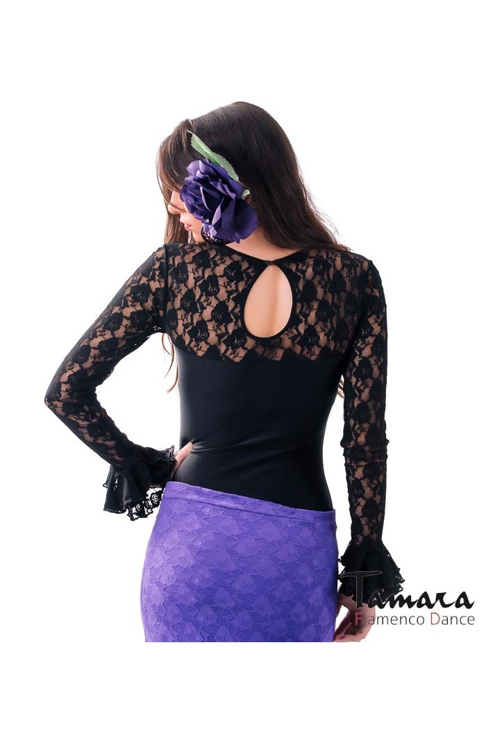 Body/Camiseta flamenca MUJER modelo Body Desplante con volantes Rojo