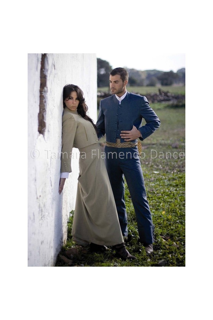 Combinaison Andalouse Adulte (Unisexe) - SUR DEMANDE modèle Costume Traditionnel Andalou Milan - Unisex Beige Verdoso 23 - Milan