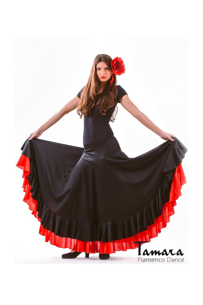  Flamenco skirts WOMAN model Flamenco skirt Alborea - Knitted Red