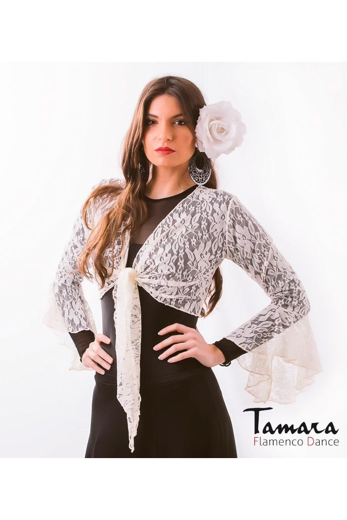 Maillot, body et haut de flamenco FEMME modèle Chupita Linares - Dentelle Ivoire