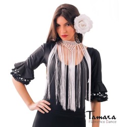 Colliers de flamenco modèle Collier franges TAMARA Ivoire
