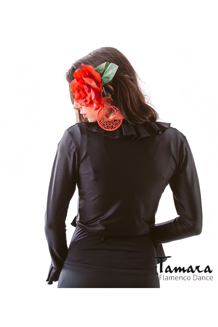  Body/Camiseta flamenca MUJER model Poderio Chupita - Lycra Black