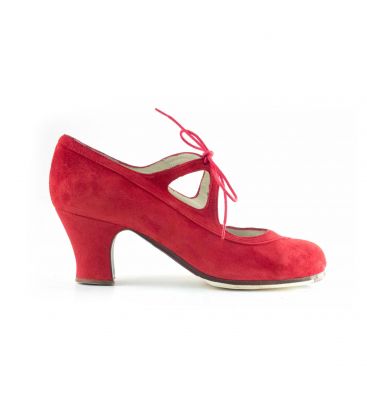 zapatos de flamenco profesionales en stock - Begoña Cervera - Candor ante rojo carrete