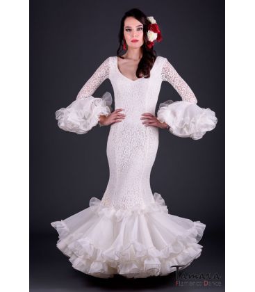 woman flamenco dresses 2019 - Vestido de flamenca TAMARA Flamenco - Carla Superior Ivory