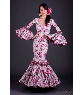 Robe de flamenca Pasion Fleurs Fuchsia