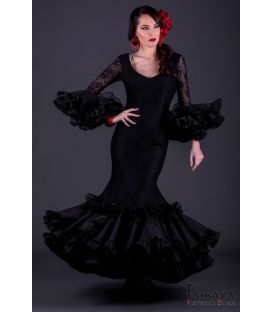 woman flamenco dresses 2019 - Vestido de flamenca TAMARA Flamenco - Carla Superior Black