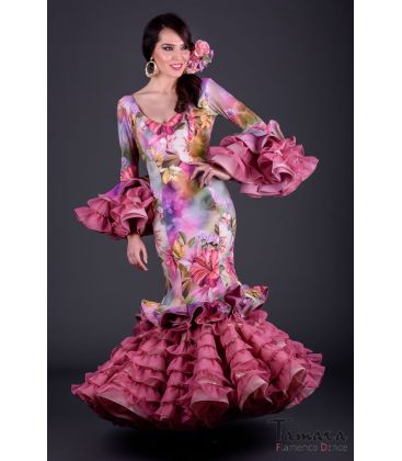 trajes de flamenca 2018 mujer - Vestido de flamenca TAMARA Flamenco - Alhambra Estampado Rosa