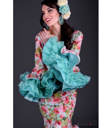 woman flamenco dresses 2019 - Vestido de flamenca TAMARA Flamenco - Alhambra Printted green water