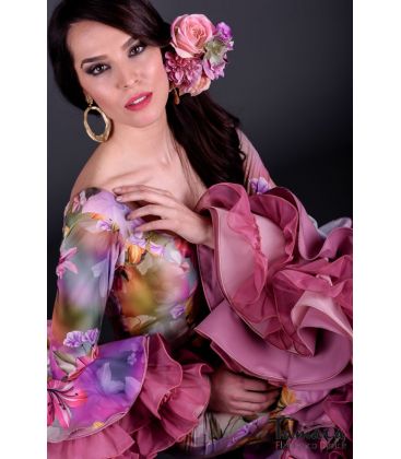 trajes de flamenca 2018 mujer - Vestido de flamenca TAMARA Flamenco - Alhambra Estampado Rosa