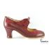 Angelito bordeaux leather and suede - in stock flamenco shoes professionals - Begoña Cervera