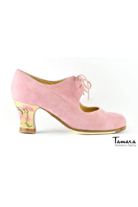 Cordonera rose suede casilda carrete heel