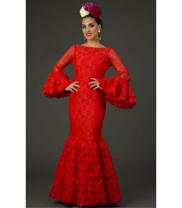 trajes de flamenca 2017 - Aires de Feria - Traje de flamenca Arenal Especial Rojo