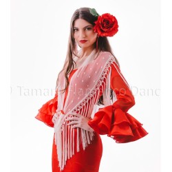 Mantoncillo feria liso/estampado/encaje modelo Mantóncillo Mujer - Plumeti Azul Marino