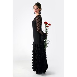 Robes flamenco FEMME modèle Robe Romeral - Dentelle Noir