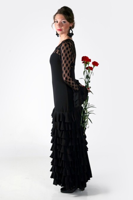  Flamenco dresses WOMAN model Romeral Dress - Encaje Black