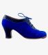 flamenco shoes professional for woman - Begoña Cervera - Ingles Coco indigo suede carrete heel