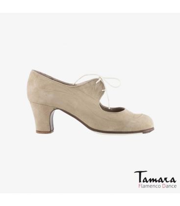 chaussures professionelles de flamenco pour femme - Begoña Cervera - Angelito daim chino classique 
