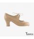 zapatos de flamenco profesionales personalizables - Begoña Cervera - Angelito piel camel carrete 