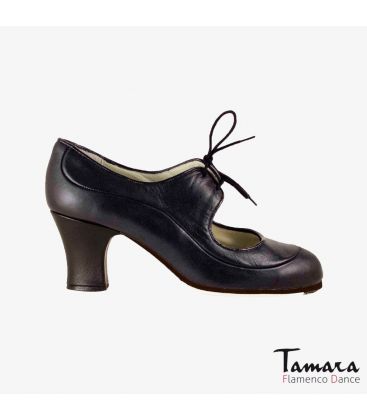 flamenco shoes professional for woman - Begoña Cervera - Angelito leather black carrete 