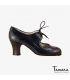 chaussures professionelles de flamenco pour femme - Begoña Cervera - Angelito cuir noir carrete 