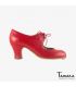 flamenco shoes professional for woman - Begoña Cervera - Angelito leather red carrete 