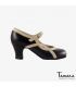 zapatos de flamenco profesionales personalizables - Begoña Cervera - Arco I beige negro piel carrete 