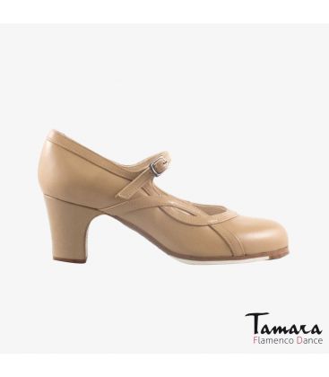 chaussures professionelles de flamenco pour femme - Begoña Cervera - Arco I cuir camel clasico
