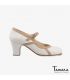 flamenco shoes professional for woman - Begoña Cervera - Arco I camel and chino leather classic